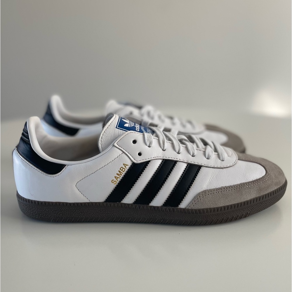 Adidas Samba Sneakers - White and Black - Size US 12